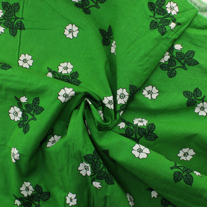 Vihreä kukka retro Puuvilla - Pala