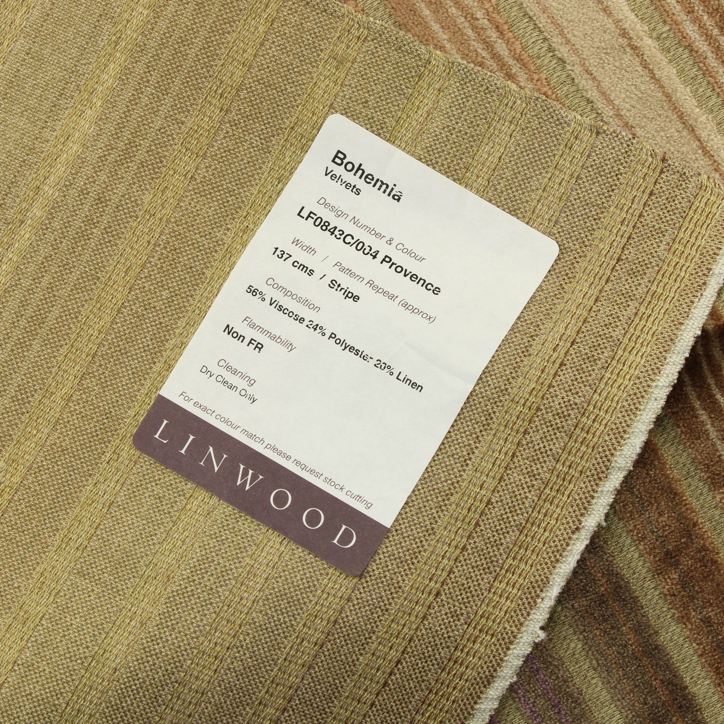 Samettiraitainen Sisustuskangas - Pala