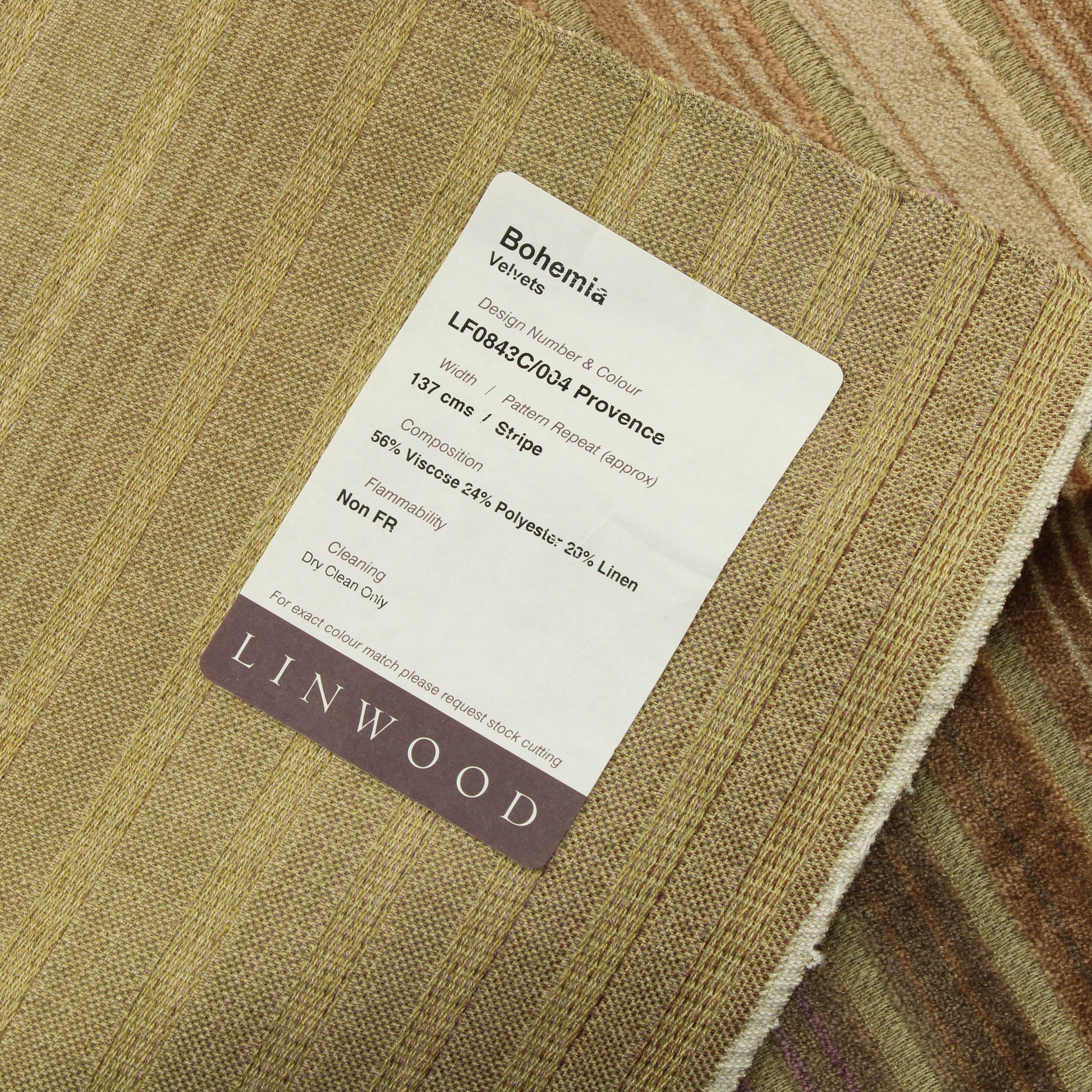 Samettiraitainen Sisustuskangas - Pala