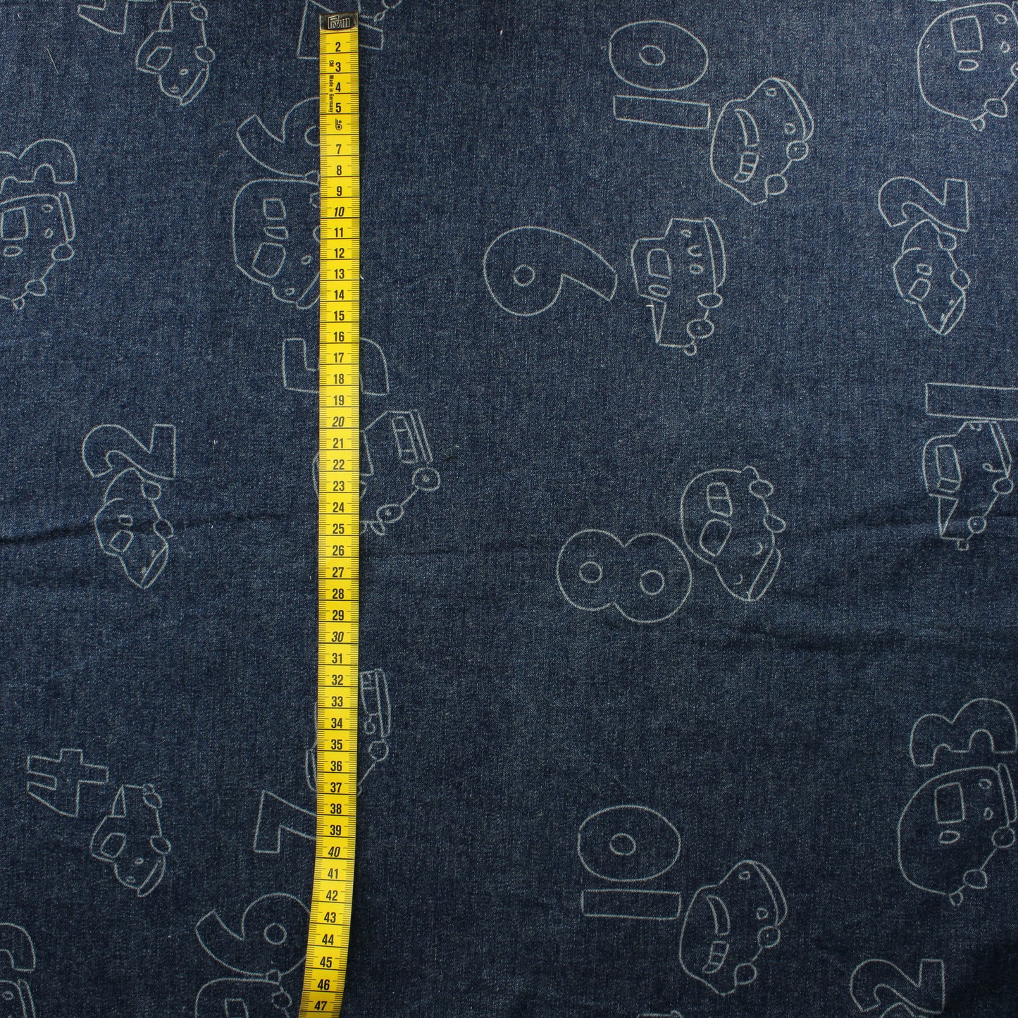 Autot ja numerot Farkkukangas - Pala