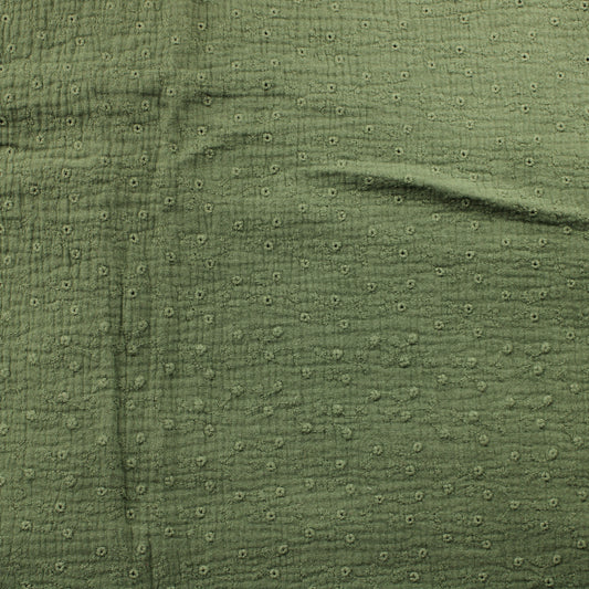 Vihreä Puuvillainen tuplaharso pitsimäisellä kuviolla - Pala