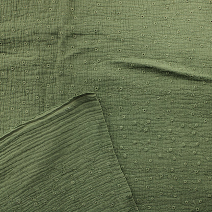 Vihreä Puuvillainen tuplaharso pitsimäisellä kuviolla - Pala