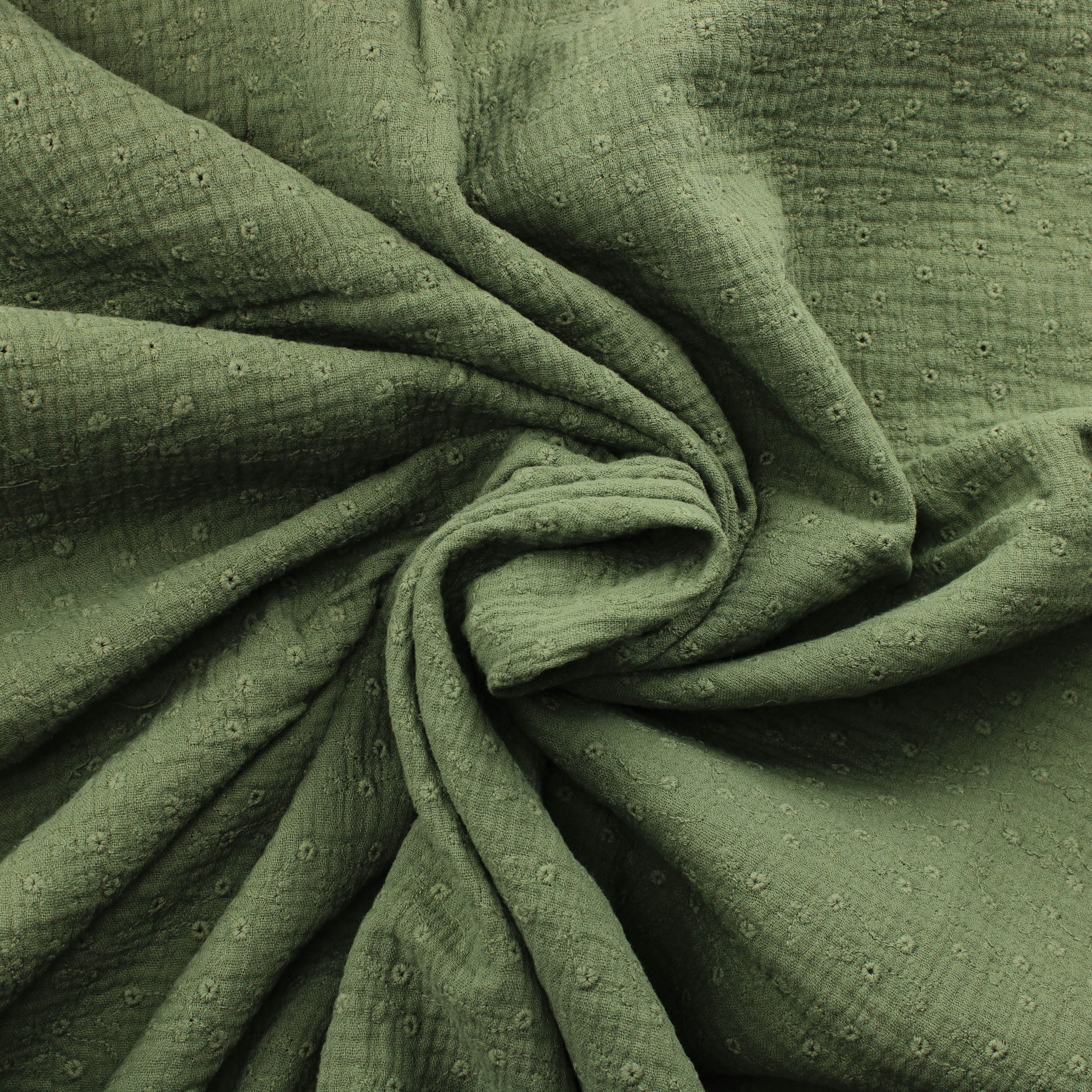 Vihreä Puuvillainen tuplaharso pitsimäisellä kuviolla - Pala