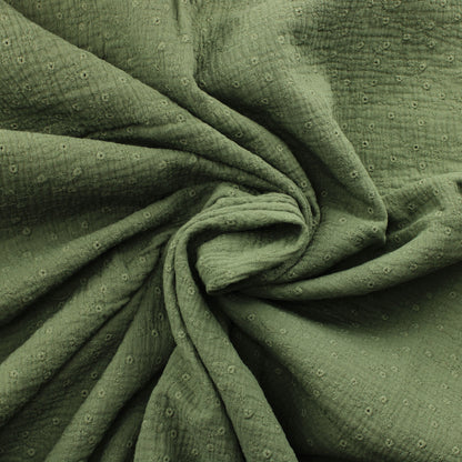 Vihreä Puuvillainen tuplaharso pitsimäisellä kuviolla - Pala