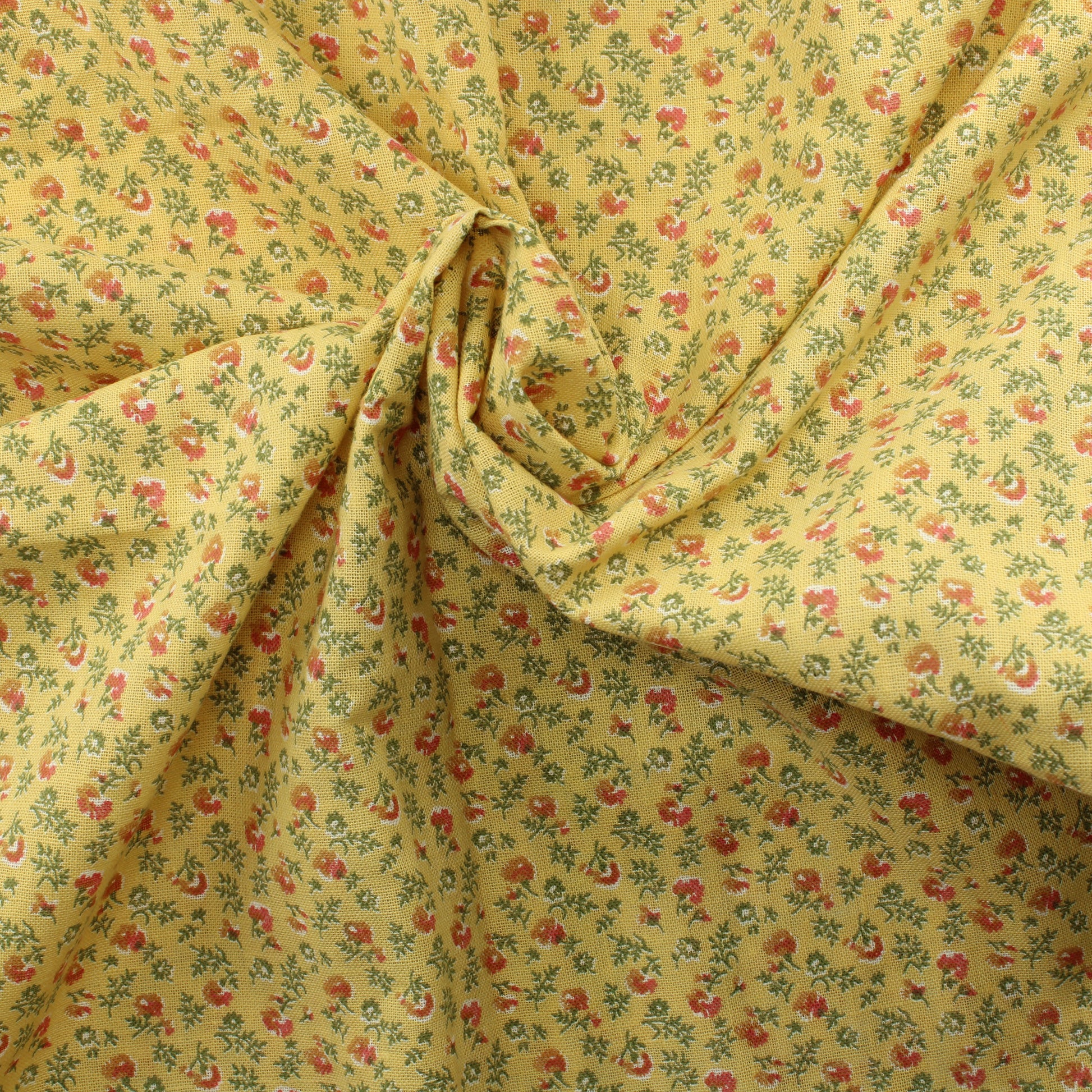 Keltapohjainen kukikas Puuvilla - Pala