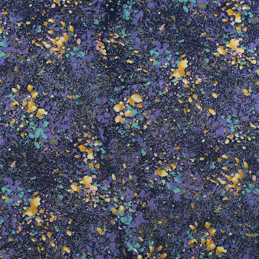 Violetinsävyinen kukikas Vaatetuskangas - Pala