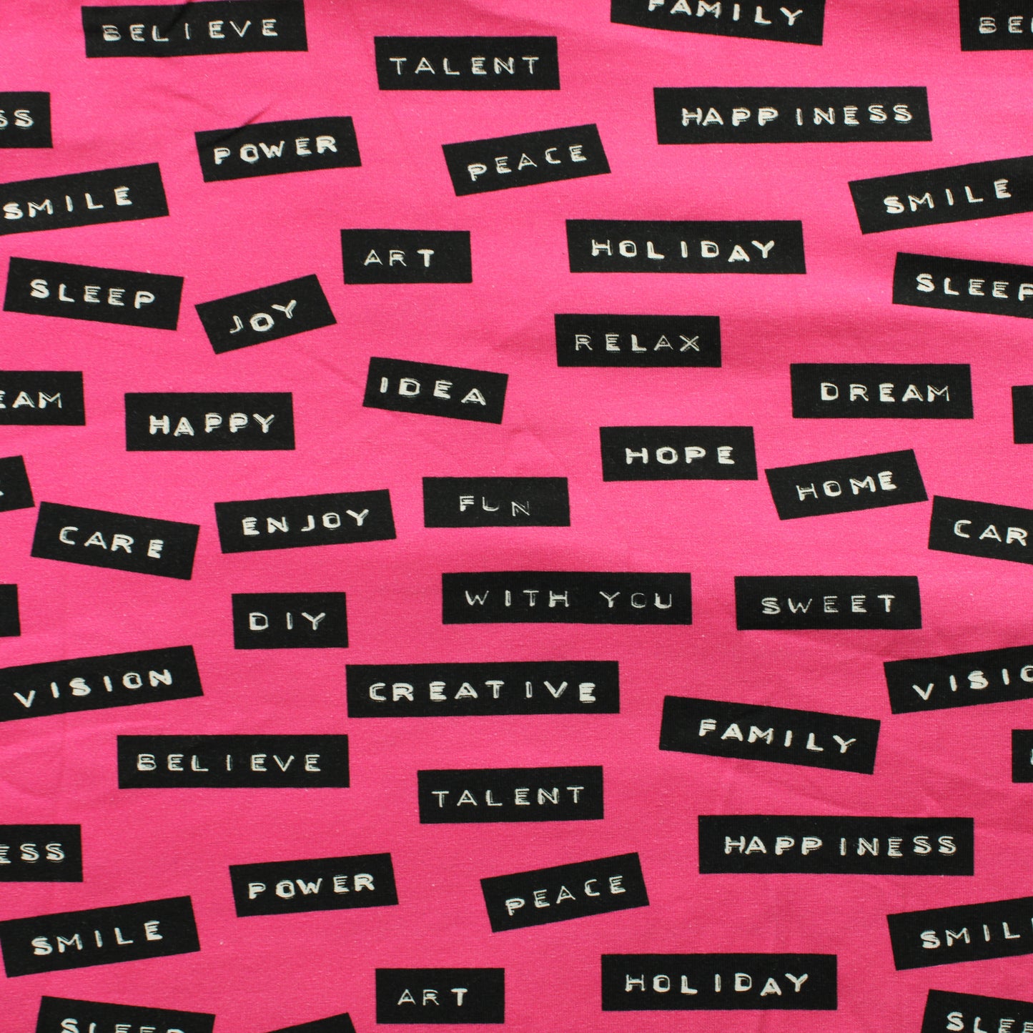 Pinkki Teksti Trikoo - Pala