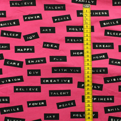 Pinkki Teksti Trikoo - Pala