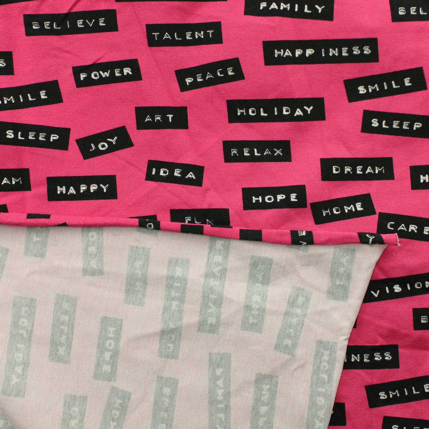 Pinkki Teksti Trikoo - Pala