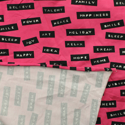 Pinkki Teksti Trikoo - Pala