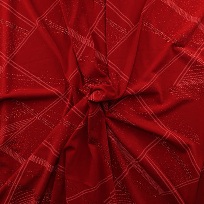 Punainen kuviollinen glitter Neulos - Pala