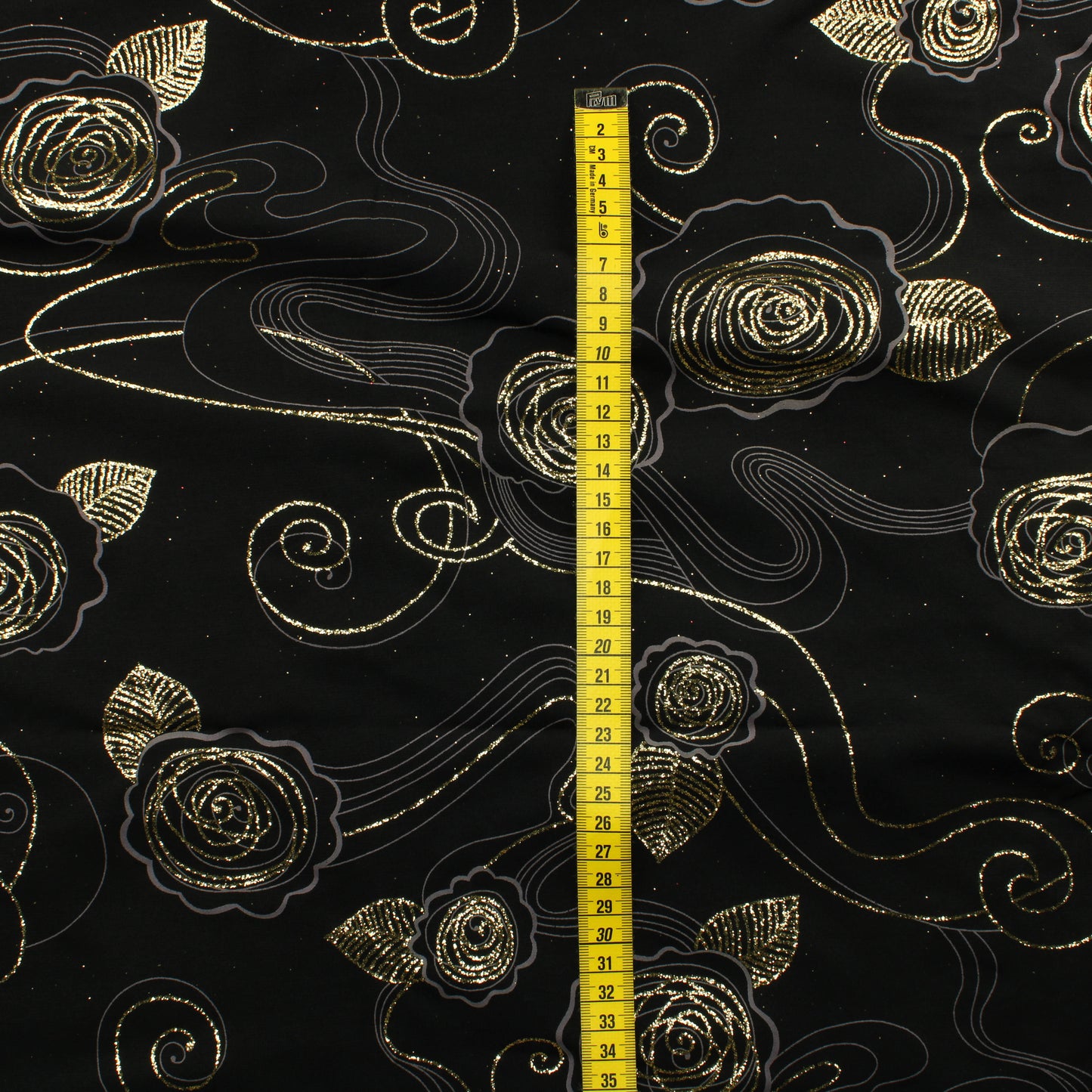 Musta Ohut Kultainen ruusu Neulos - Pala