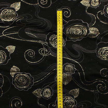 Musta Ohut Kultainen ruusu Neulos - Pala