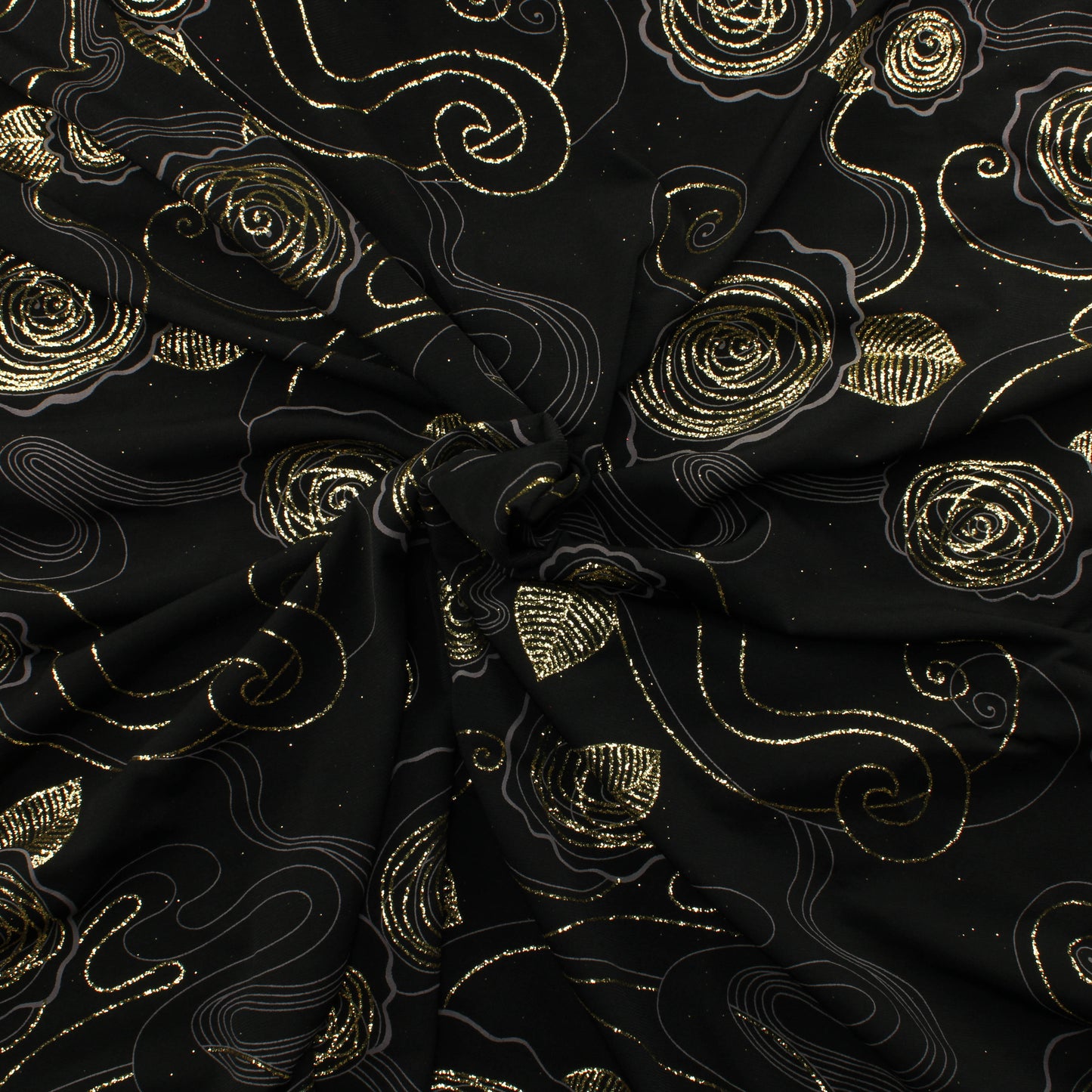 Musta Ohut Kultainen ruusu Neulos - Pala