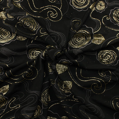 Musta Ohut Kultainen ruusu Neulos - Pala