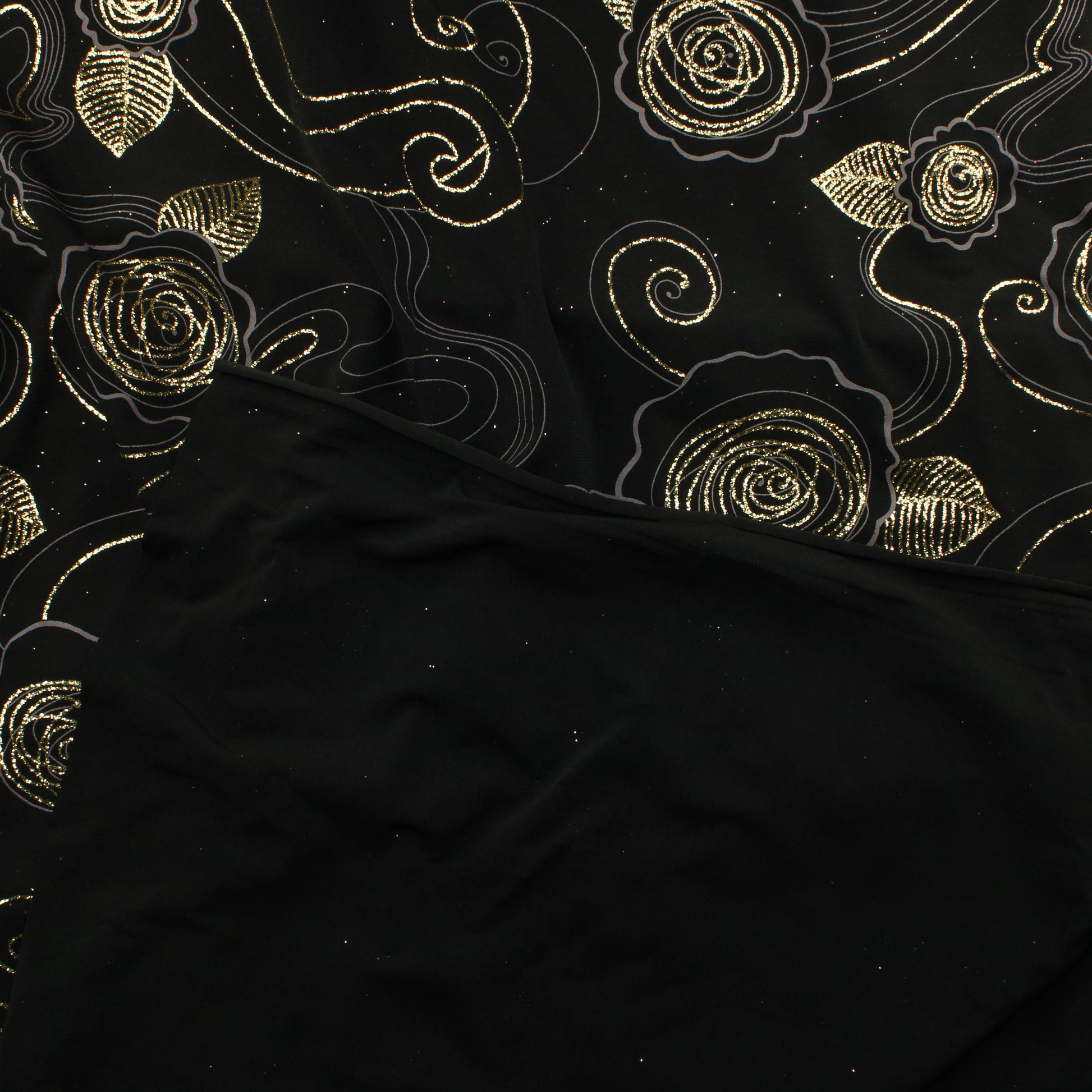 Musta Ohut Kultainen ruusu Neulos - Pala