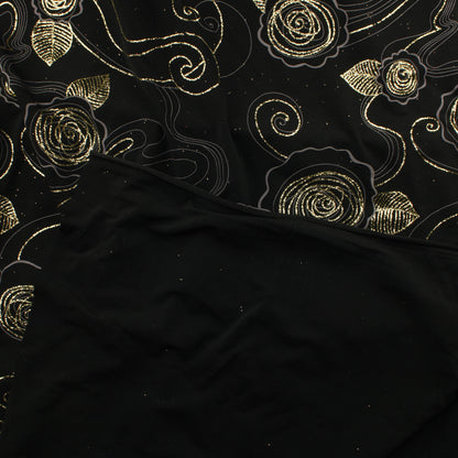 Musta Ohut Kultainen ruusu Neulos - Pala