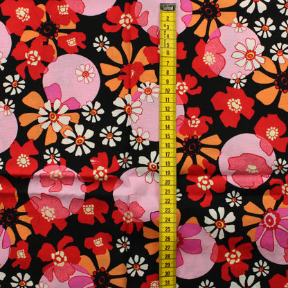 Pinkit ja punaiset kukat Puuvilla - Pala