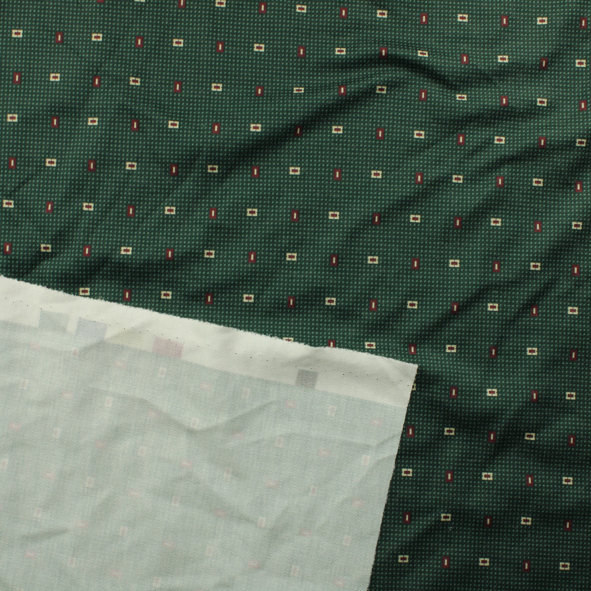 Vihreä kuviollinen tekokuitu Neulos - Pala