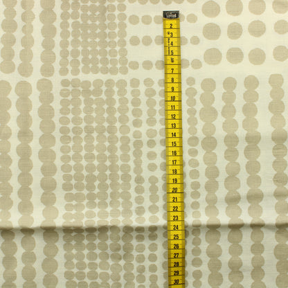 Luonnonvalkoinen pallokuvioinen Verhokangas - Pala