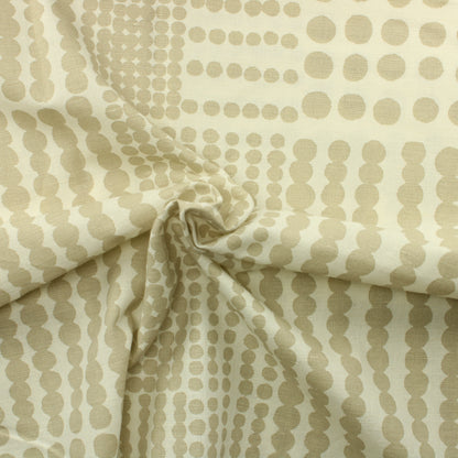 Luonnonvalkoinen pallokuvioinen Verhokangas - Pala