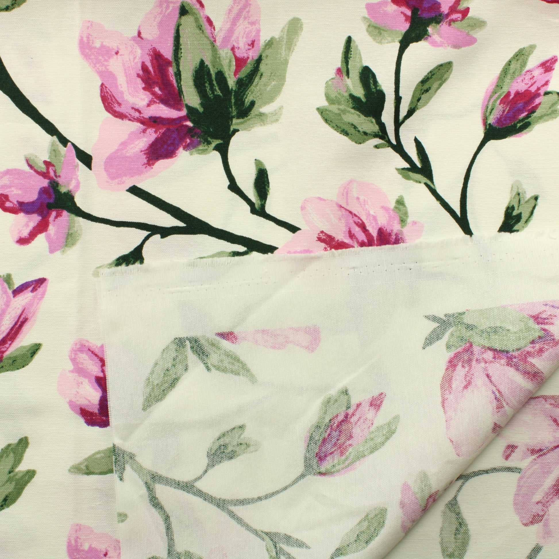 Kukkakuvioinen puuvillaverhokangas - Palapaketti