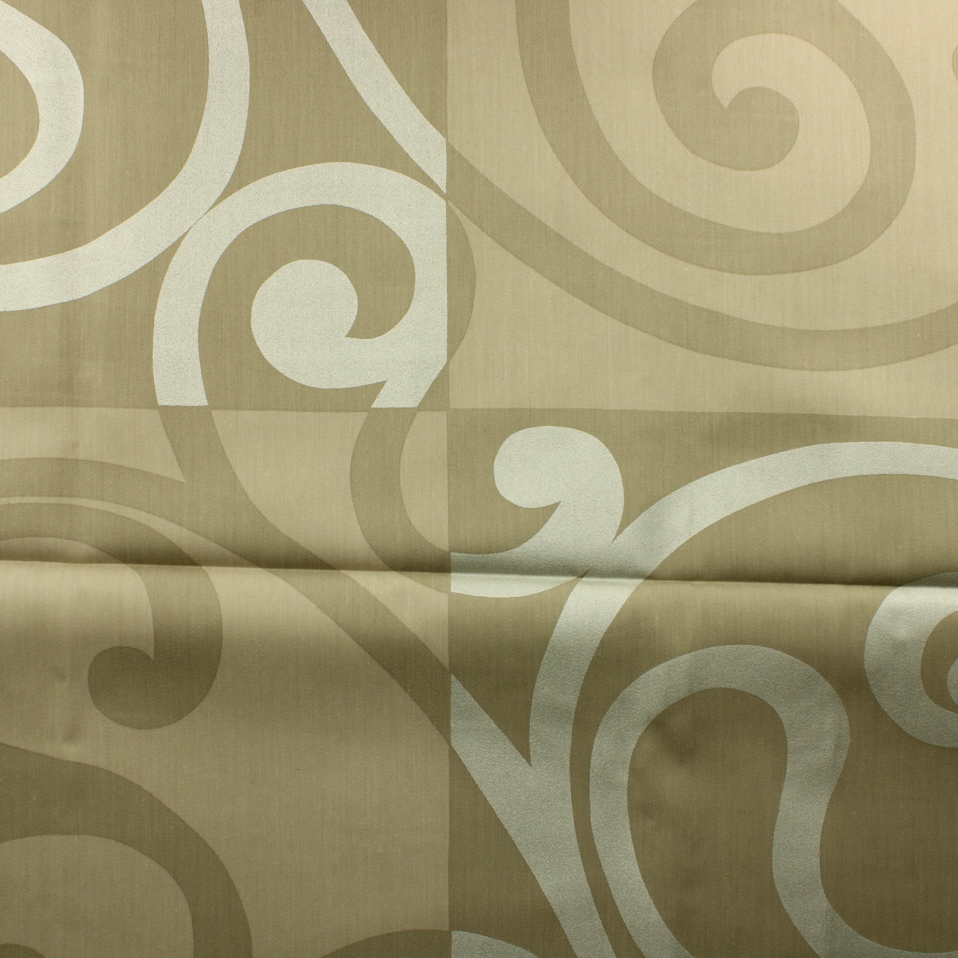 Vallila Beige Kiemurakuvioinen Sisustuskangas - Pala