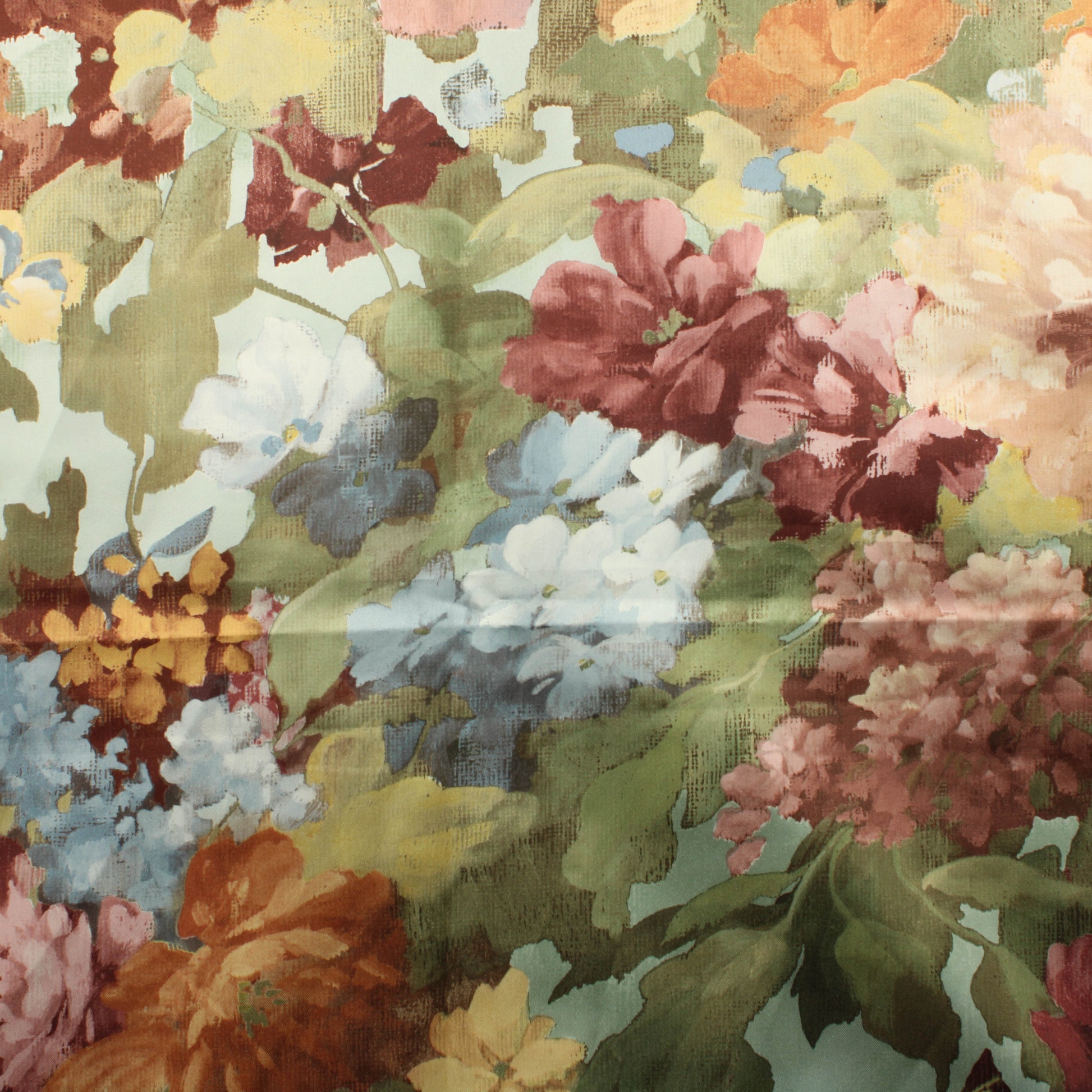 Kukkakuvioinen Satiini Verho - Pala