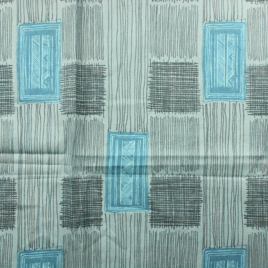 Siniharmaa kuviollinen Vaatetuskangas - Pala