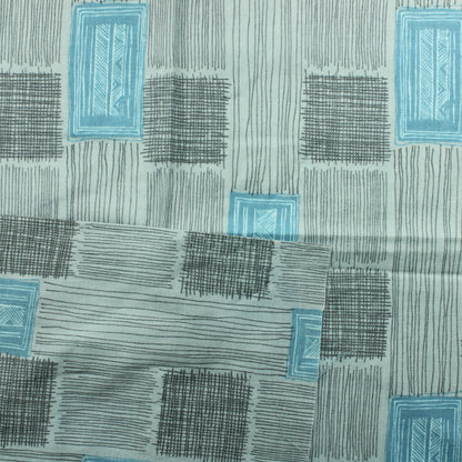 Siniharmaa kuviollinen Vaatetuskangas - Pala