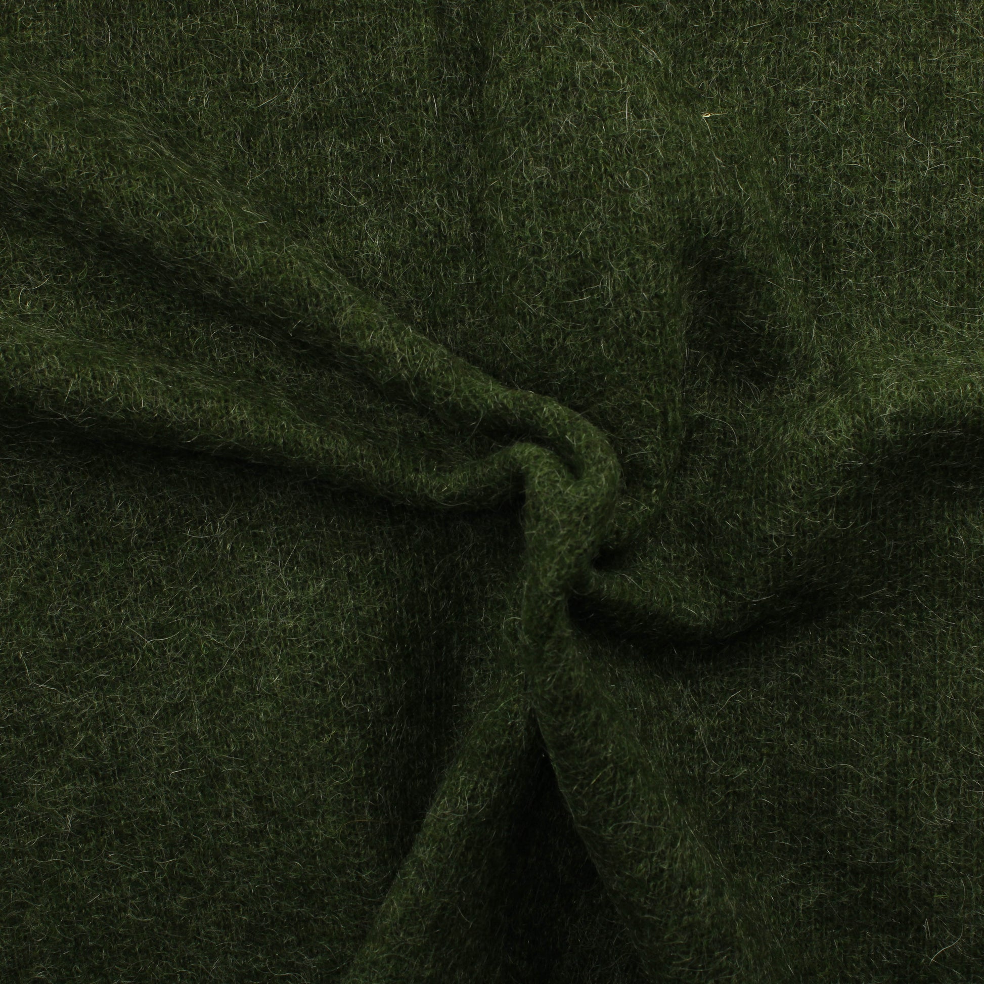 Metsänvihreä meleerattu Villasekoiteneulos - Pala