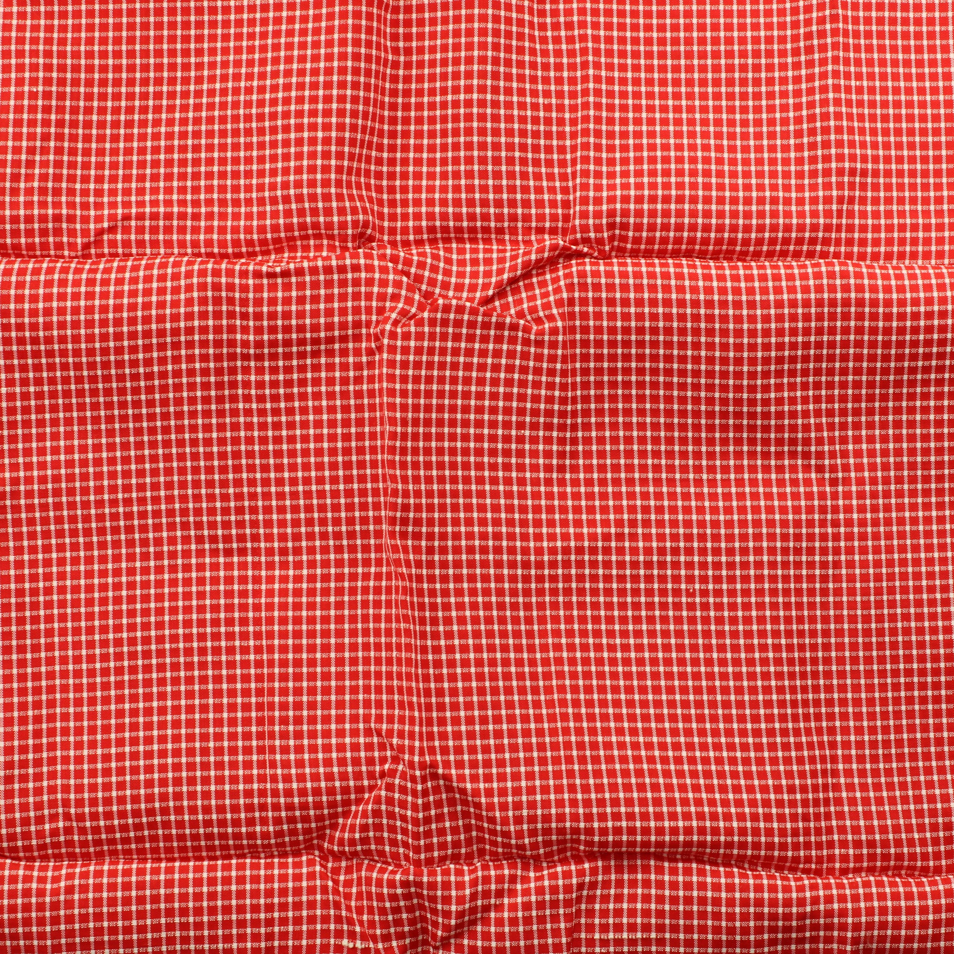 Punavalkoinen ruudullinen kreppi tekokuitu - Pala