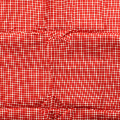 Punavalkoinen ruudullinen kreppi tekokuitu - Pala