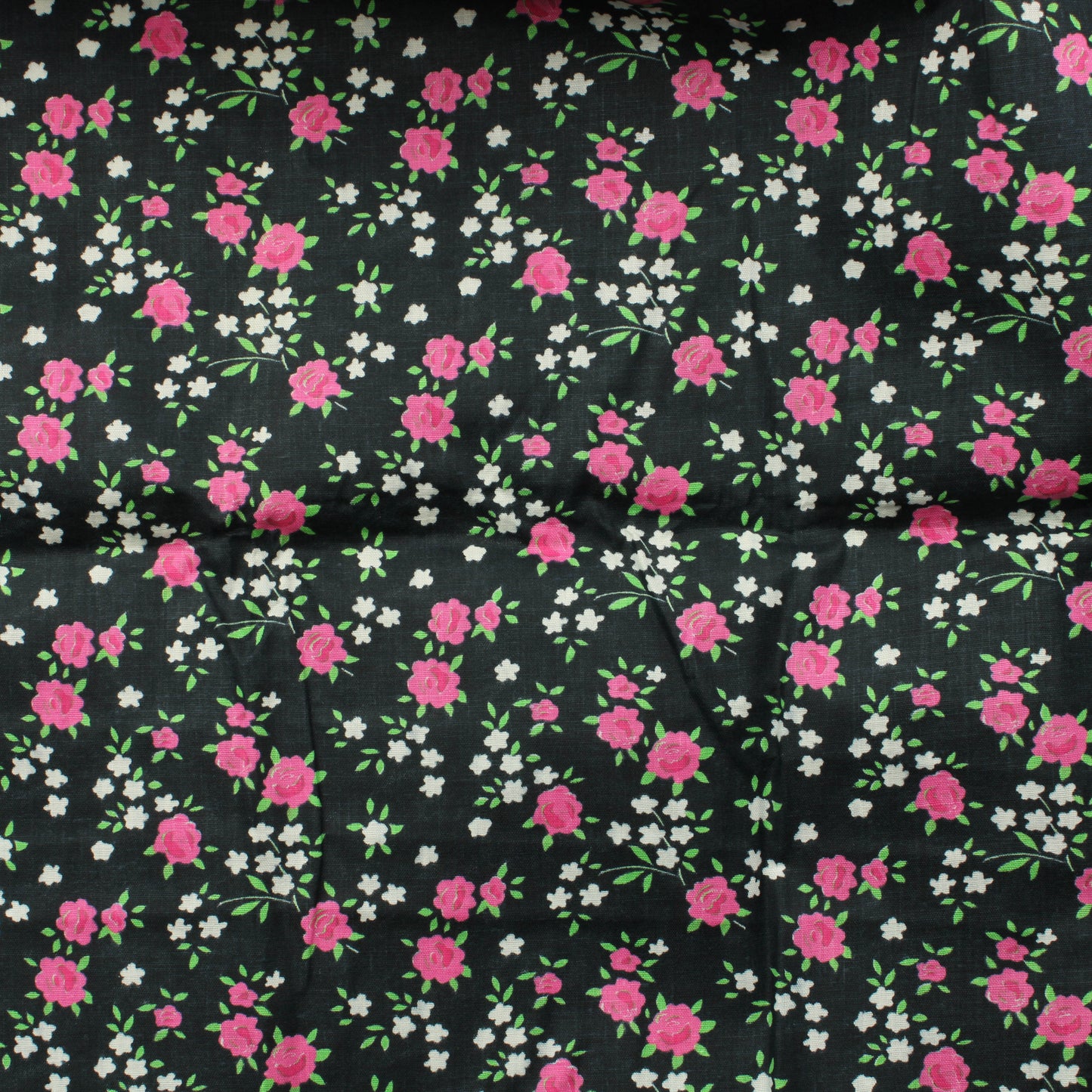 Pinkit ruusut mustalla Puuvilla - Pala