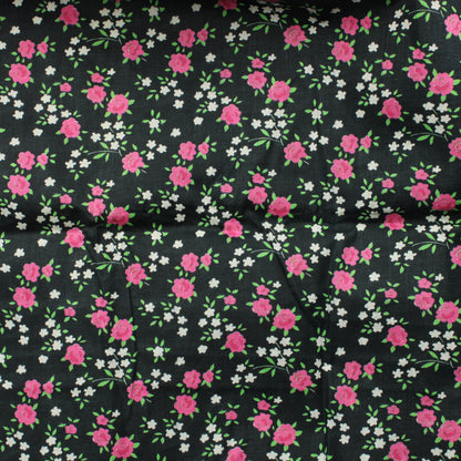 Pinkit ruusut mustalla Puuvilla - Pala