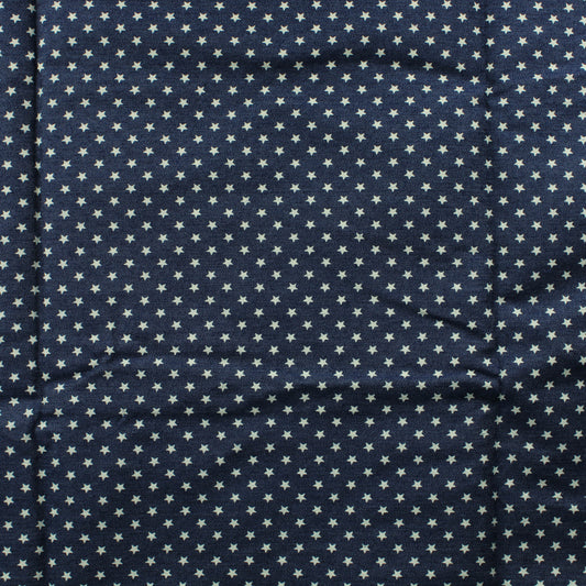 Tähtikuvioinen Farkkukangas - Pala