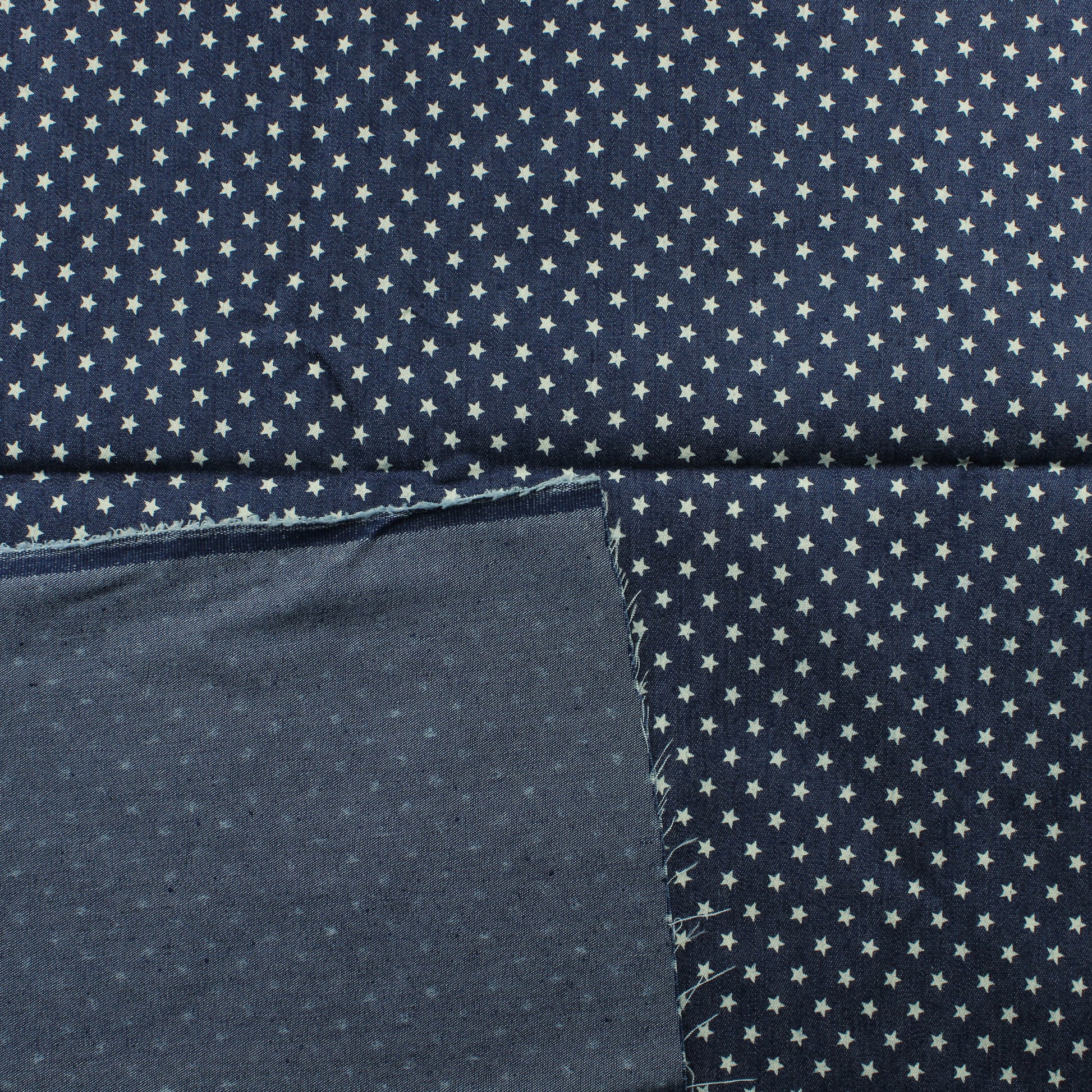 Tähtikuvioinen Farkkukangas - Pala