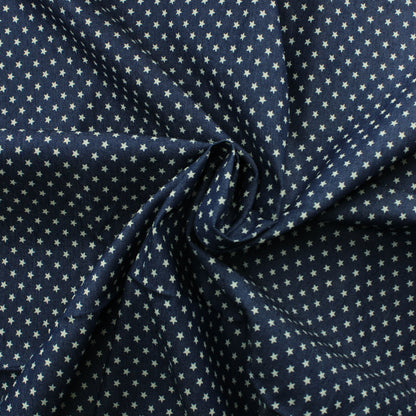 Tähtikuvioinen Farkkukangas - Pala