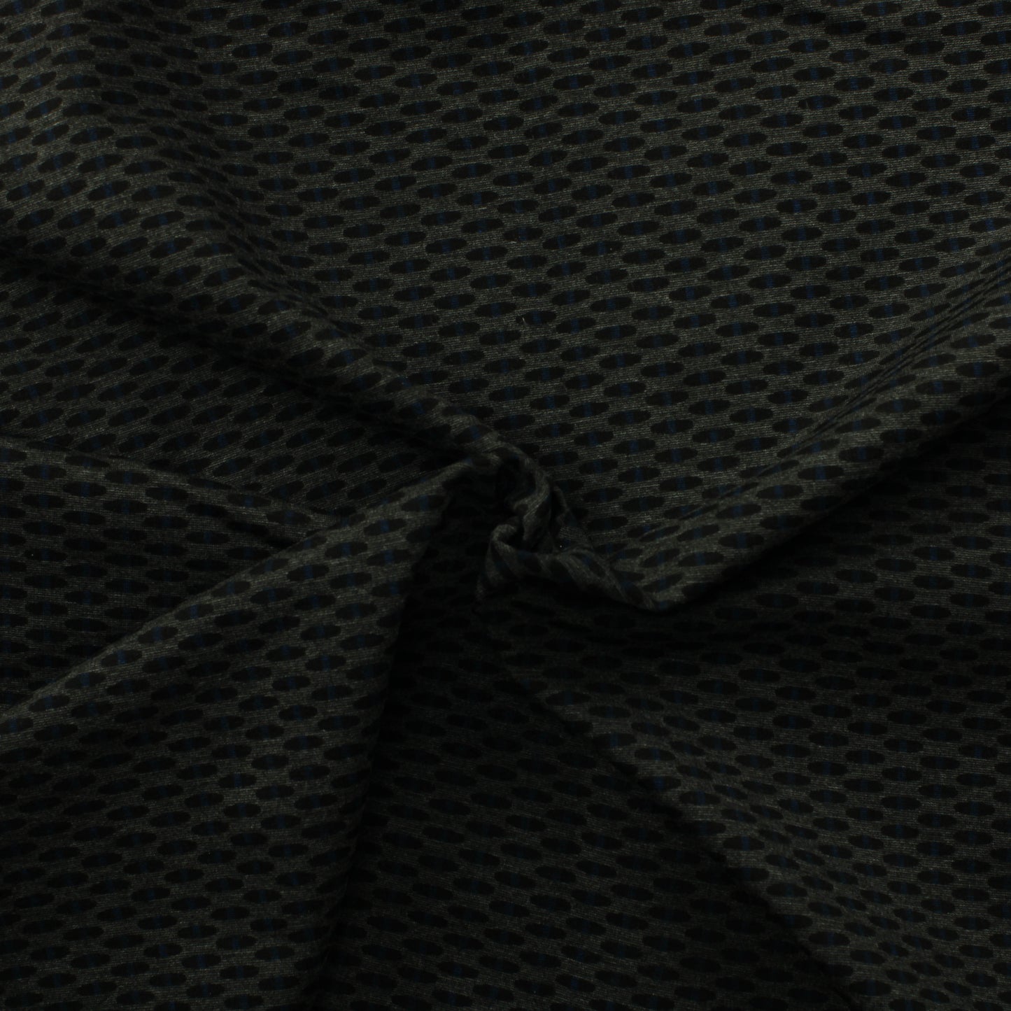 Sinistä, harmaata ja mustaa kuviollinen Puntoneulos - Pala