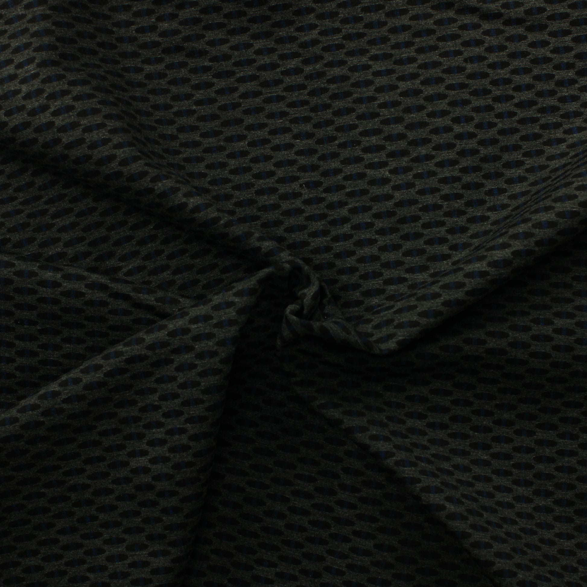 Sinistä, harmaata ja mustaa kuviollinen Puntoneulos - Pala