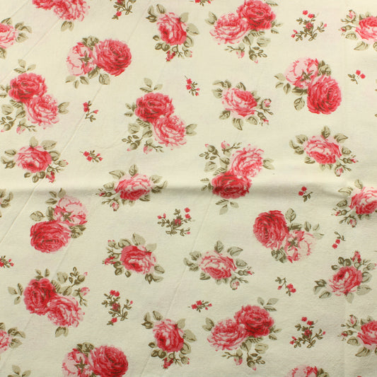 Ruusukuvioinen Puuvillaverho - Pala