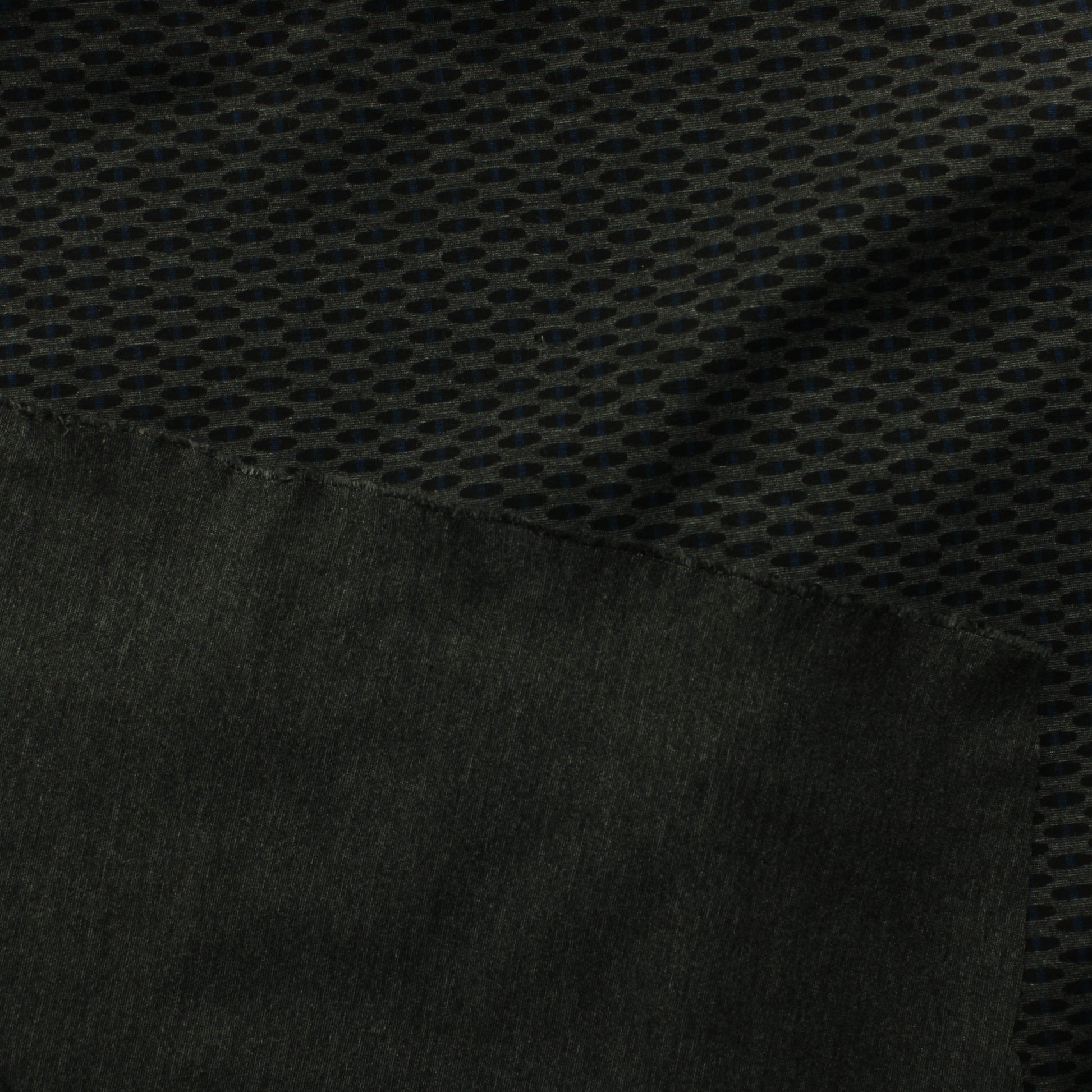 Sinistä, harmaata ja mustaa kuviollinen Puntoneulos - Pala