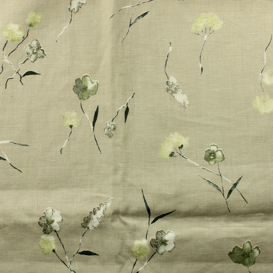 Kukkakuvioinen Puuvillapellavasekoite - Pala