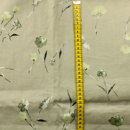 Kukkakuvioinen Puuvillapellavasekoite - Pala