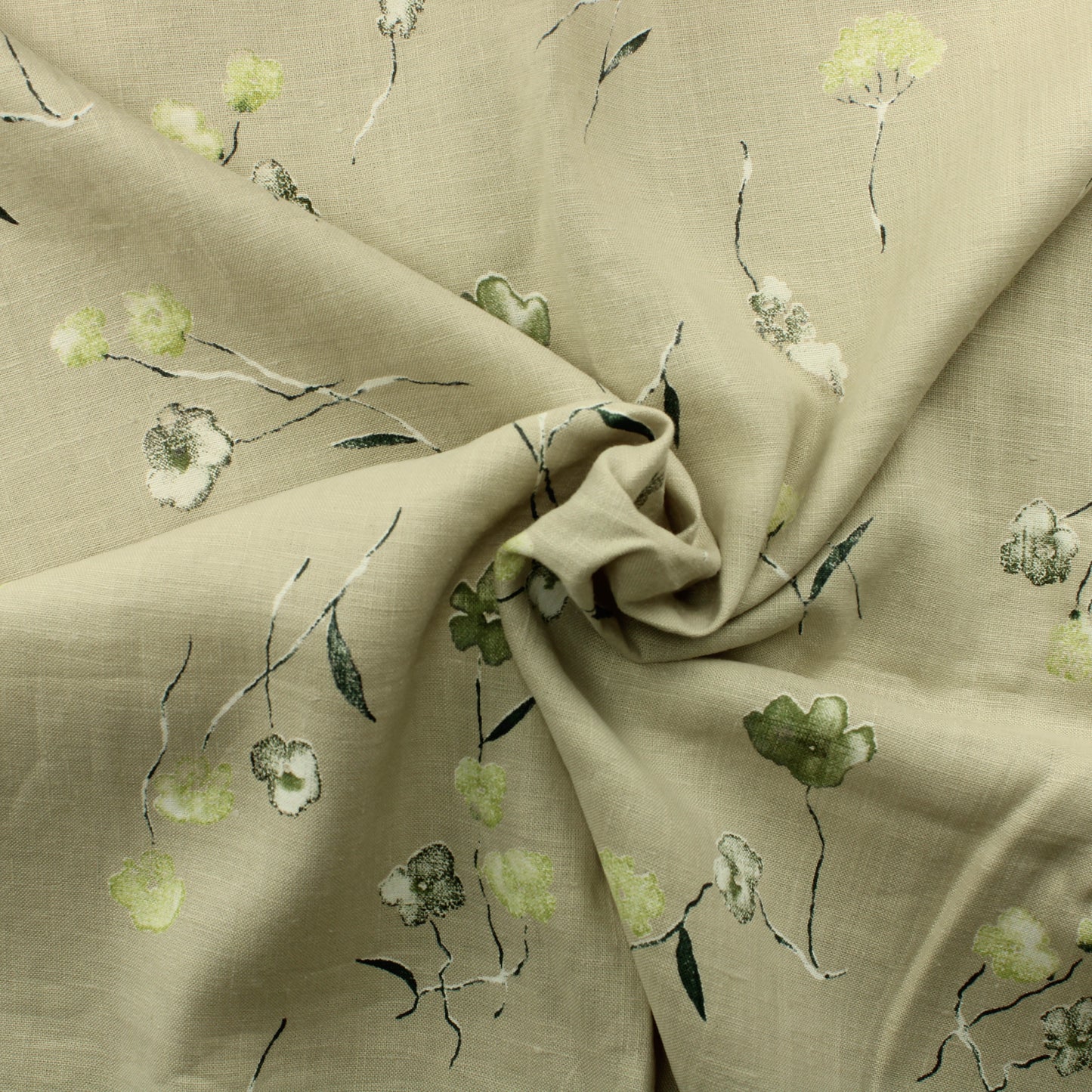 Kukkakuvioinen Puuvillapellavasekoite - Pala