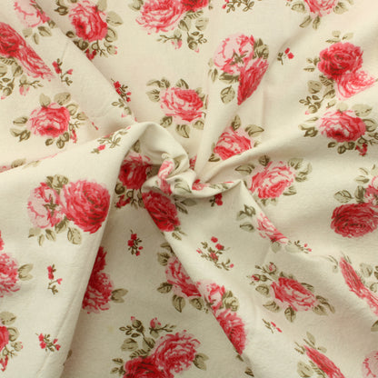 Ruusukuvioinen Puuvillaverho - Pala