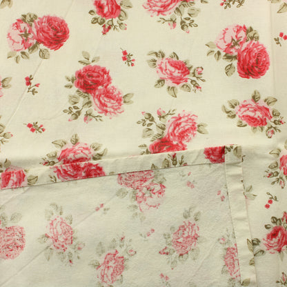 Ruusukuvioinen Puuvillaverho - Pala