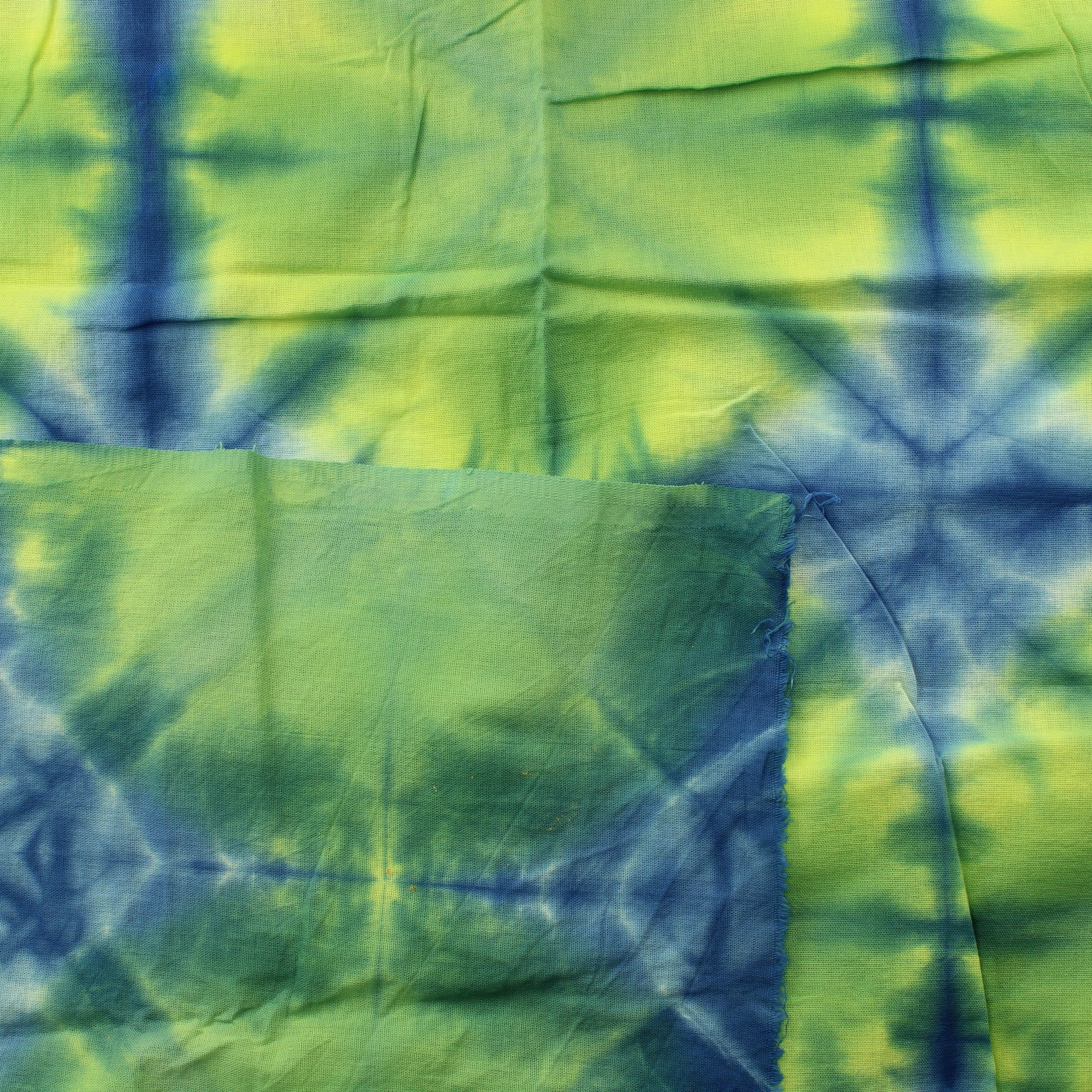 Sinivihreä solmuvärjätty Puuvilla - Palapaketti