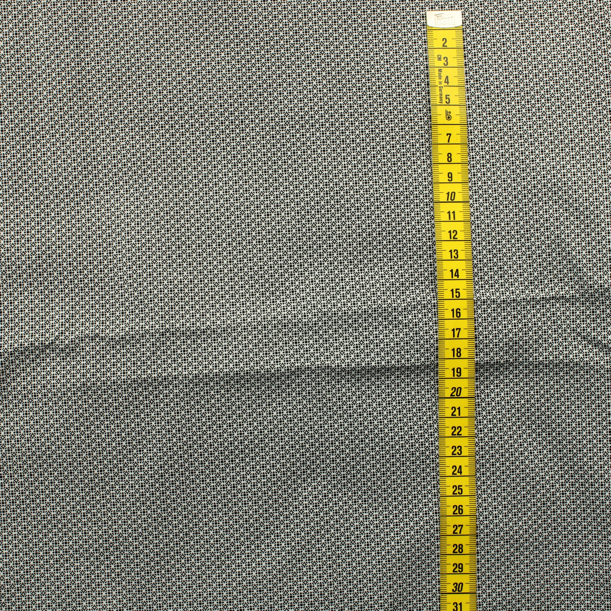 Mustavalkoinen pienikuvioinen Puuvillasekoite - Pala