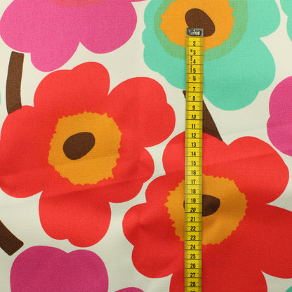 Marimekko Värikäs Unikko Puuvillacanvas 50cm - Pala